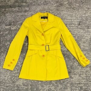 Yellow Trench Coat with Belt